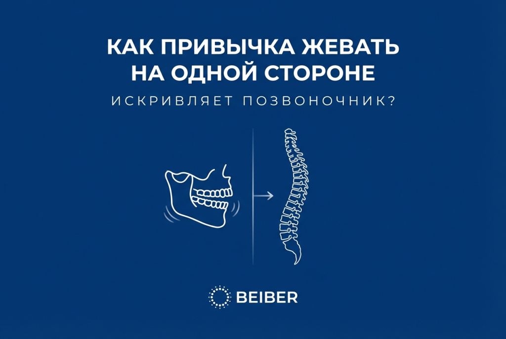 Как одностороннее жевание влияет на здоровье позвоночника