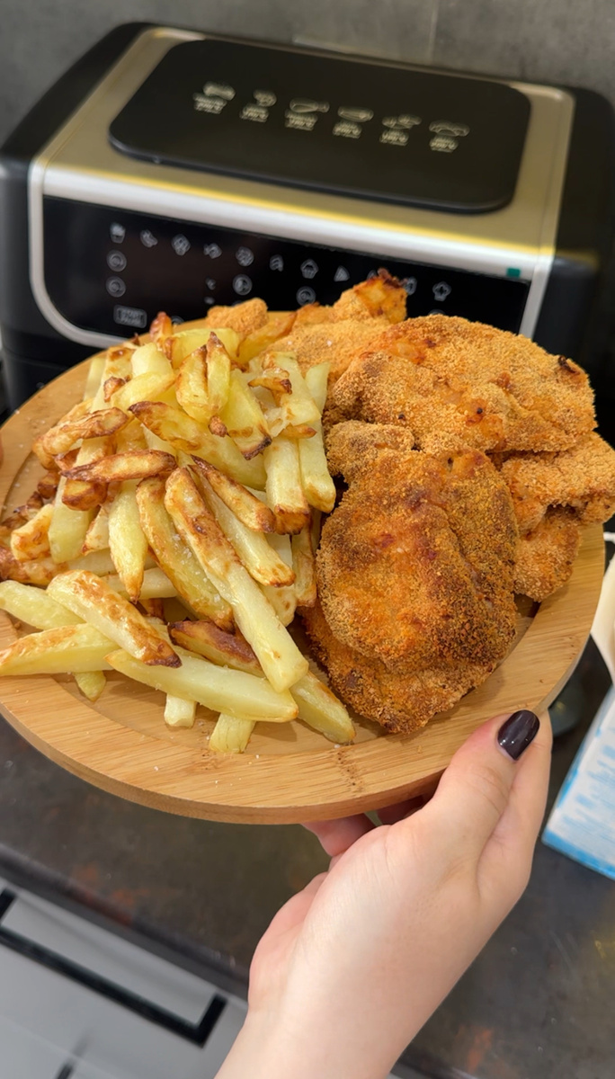 Наслаждайтесь домашними стрипсами и картошкой фри без лишнего масла