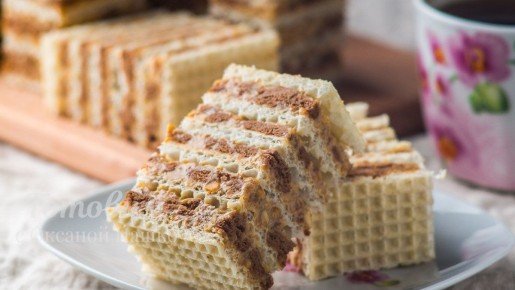 Невероятный вкус вафельного торта без выпечки за 15 минут