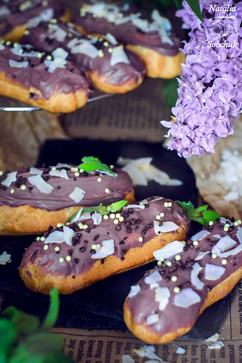 Вкусные эклеры с нежным шоколадным кремом: готовим вместе