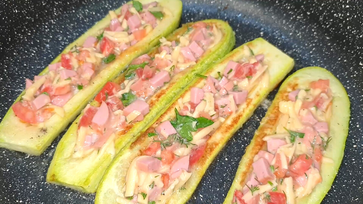 Необычные кабачки с начинкой: Легкий и вкусный рецепт